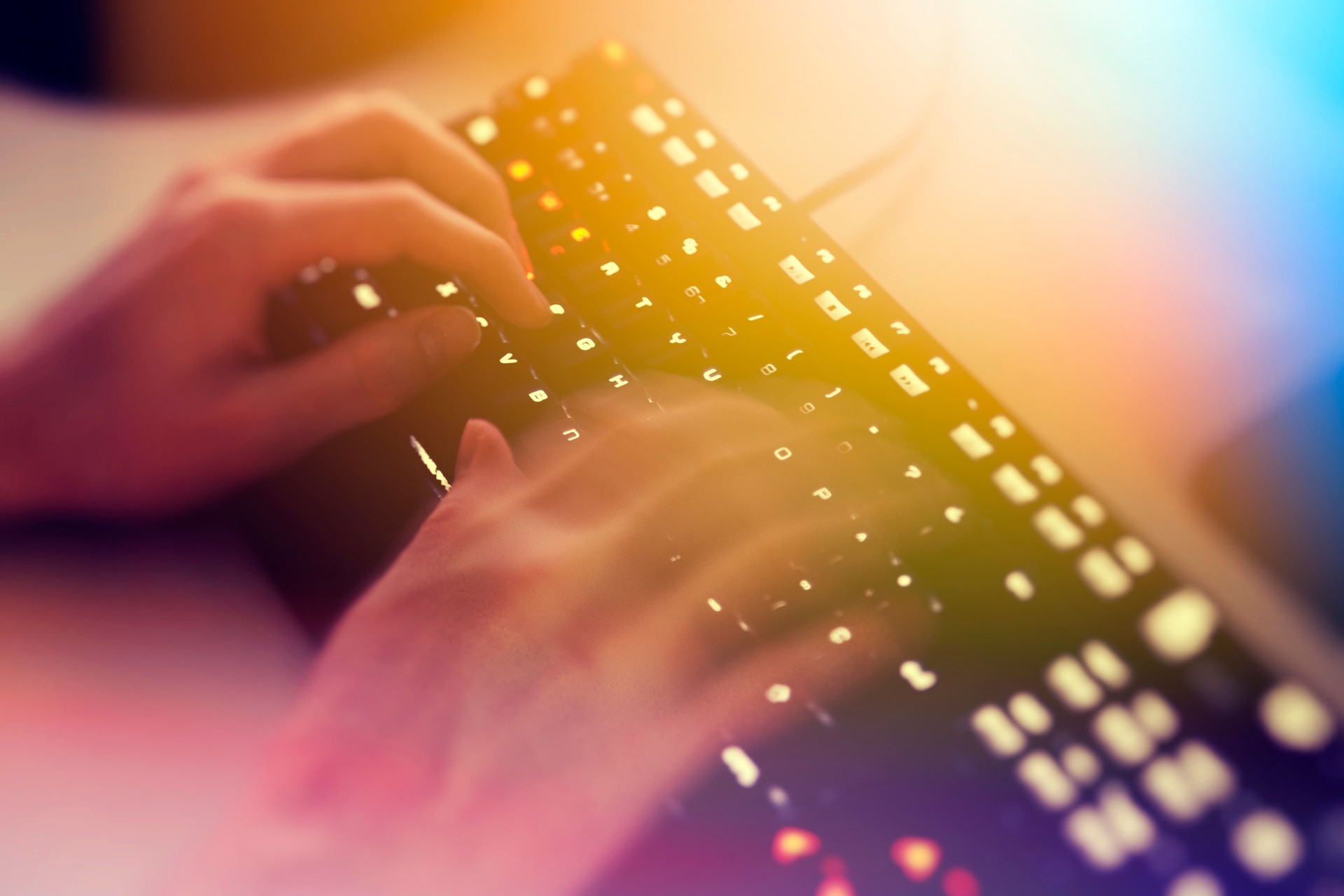 Mysterious computer operator, probably a hacker.